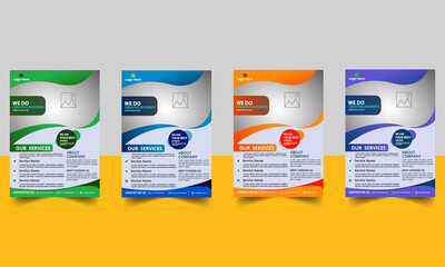 Business Solution  Flyer 4 color Template design
