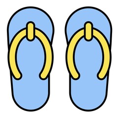 Sandals icon, Summer vacation related vector
