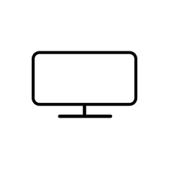 Tv outline icon. Symbol, logo illustration for mobile concept and web design.