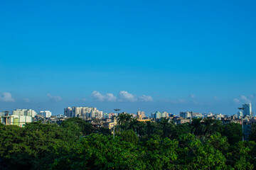 Fototapeta na wymiar panoramic view of city skyline