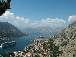 Fototapeta na wymiar view of kotor bay montenegro
