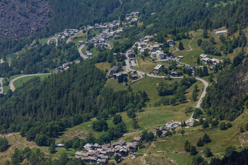 Trekking in Aosta Valley, location Tet Du Mond