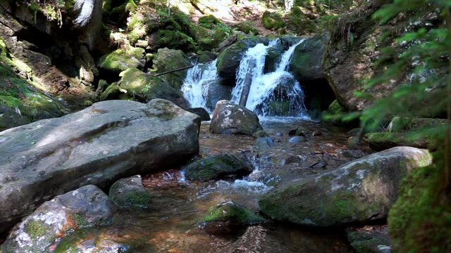 Hochfall Wasserfall bei Bodenmais im Bayerischen Wald Deutschlnad