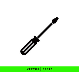 Fototapeta premium Screwdriver icon vector logo design template