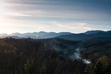 sunrise in the mountains
