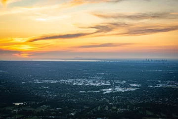 Foto op Canvas sunset over city © SeanWonPhotography