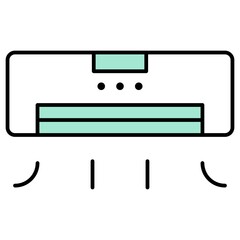 Air conditioning icon, Summer vacation related vector