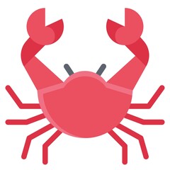 Fototapeta premium Crab icon, Summer vacation related vector