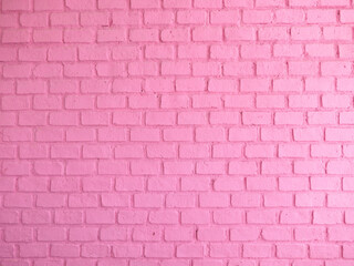Room interior with pink brick wall