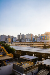 Belo Horizonte downtown skyline at sunset