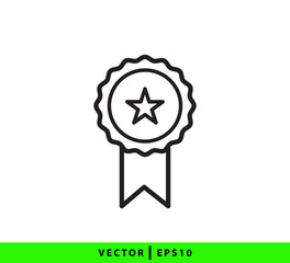 Medal icon vector logo design template