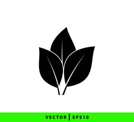 Leaf icon vector logo template flat illustration