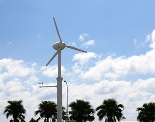 Small Wind turbine at the Esperance Wind Farm, Okinawa Japan. © eariewboo