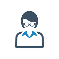 Businesswoman avatar icon vector illustration
