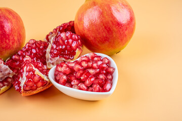 Fresh and delicious pomegranate pulp