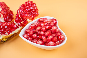 Fresh and delicious pomegranate pulp