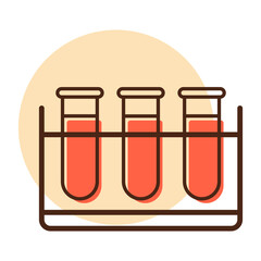 Test tubes vector icon. Medical sign