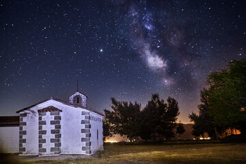 The Milky Way galaxy on a lonely hermitage