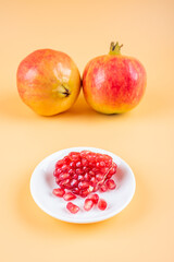 Fresh and delicious pomegranate pulp