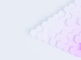 A simple but elegant 3D hexagon design for Wallpapers, backgrounds. 3d illustration.