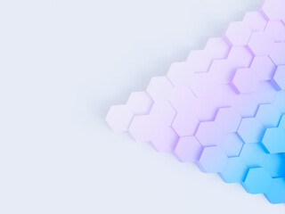 Obraz premium A simple but elegant 3D hexagon design for Wallpapers, backgrounds. 3d illustration.