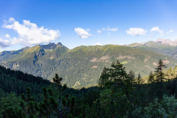Fototapeta na wymiar Panorama cime di montagna