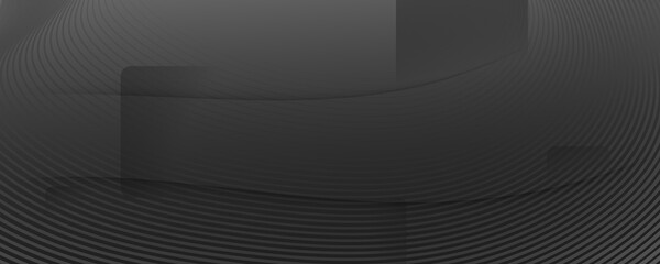Black Digital Background. Flow 3d Motion. Curve 