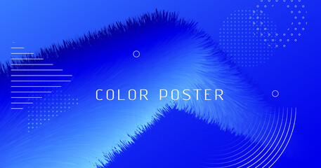 Abstract 3d Background. Blue Neon Template. 