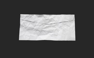 White ripped note, notebook paper stuck with sticky tape on black background.