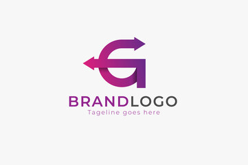 Abstract Initial Letter G Logo,  two arrow and letter g combination, Usable for logistic and  Business  Logos, 3d Logo Design Template, vector illustration