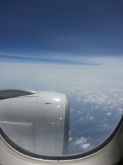 Fototapeta na wymiar The sky from the airplane