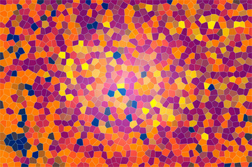 orange purple mosaic abstract background with dots