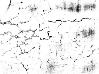 Weathered concrete wall. Rustic stone grit texture. Black stains and noise for distressed effect. Old worn vintage overlay. White paint brushed stroke. Monochrome old concrete wall background