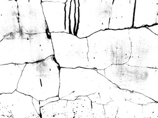 Weathered concrete wall. Rustic stone grit texture. Black stains and noise for distressed effect. Old worn vintage overlay. White paint brushed stroke. Monochrome old concrete wall background
