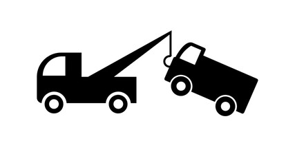 Tow Truck Icon  Template flat Design