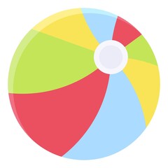 Obraz premium Beach ball icon, Summer vacation related vector