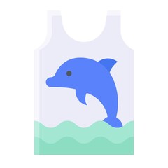 Sleeveless shirt icon, Summer vacation related vector