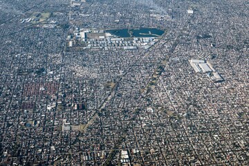 aerial view of the city