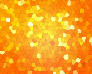 Bright orange yellow background with stained glass pattern