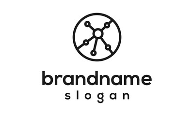 Fototapeta premium Technology logo design vector