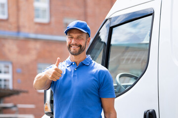 Smiling Delivery Men Or Handyman