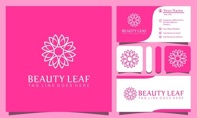 minimalist elegant beauty lotus cosmetic logos design vector illustration with line art style vintage, modern company business card template
