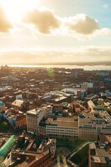 Liverpool skyline rooftop view