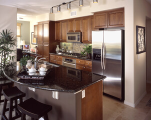 Home interior design house modern kitchen interior