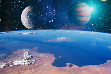 Beauty of galaxy , another world , stars in the universe. Elements of this image furnished by NASA.