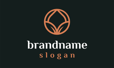 Modern flower logo design vector