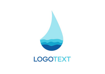 Logo water design template with the waves