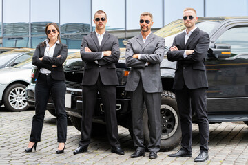 Business Security Guard Service At Work