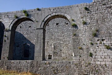 Rozafa Castle is located near Skhoder City. Albania. Europe.