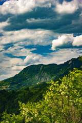 Gate of Podrinje in Western Serbia. Viewpoint overlooking the mountains and the valley